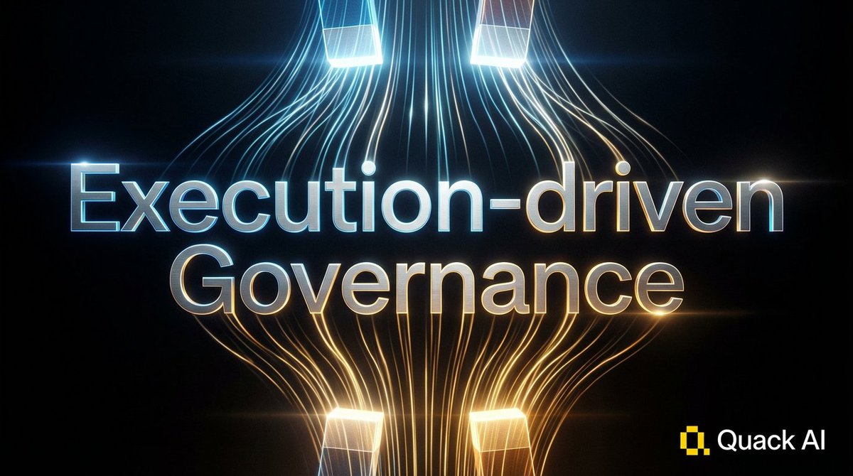 Phavorable's tweet image. AI 거버넌스는 투표로 완성되지 않습니다. @QuackAI_AI
결정이 ‘어떻게 실행되도록 제한되어 있는가’가 핵심입니다.

#QuackAI 에서 우리가 실험하고 있는 거버넌스 모델은
기존의 DAO나 PoS 거버넌스와 접근 방식이 다릅니다.

토큰 홀더가 모든 안건에 직접 투표하는 구조 대신,
명확한 판단 기준을…
