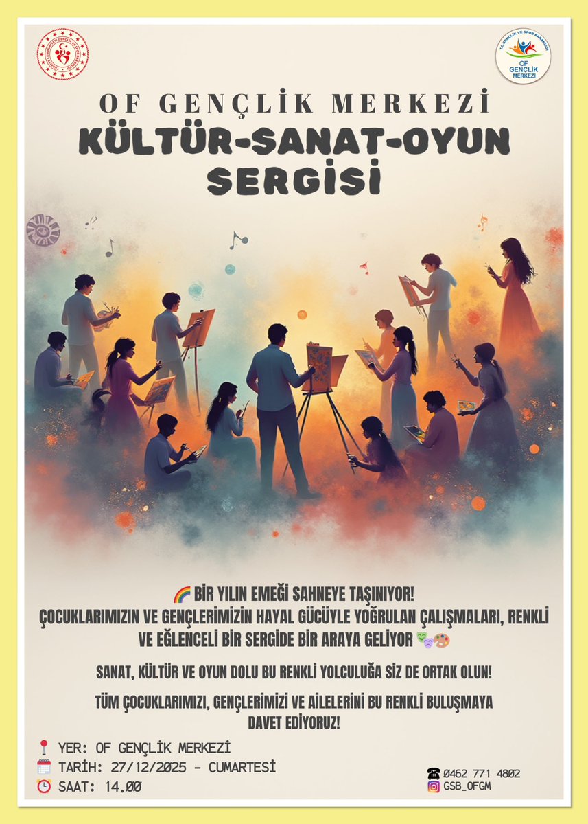 🌈 Hayaller sahnede hayat buluyor!
Çocuklarımız ve gençlerimizin yıl boyunca sevgiyle, emekle ve oyunla ortaya koyduğu çalışmalar, Hayal Gücü Sahnesi Yıl Sonu Sergisinde buluşuyor 🎨🎭

Bu güzel etkinliğe tüm çocuklarımızı, gençlerimizi ve ailelerini davet ediyoruz.