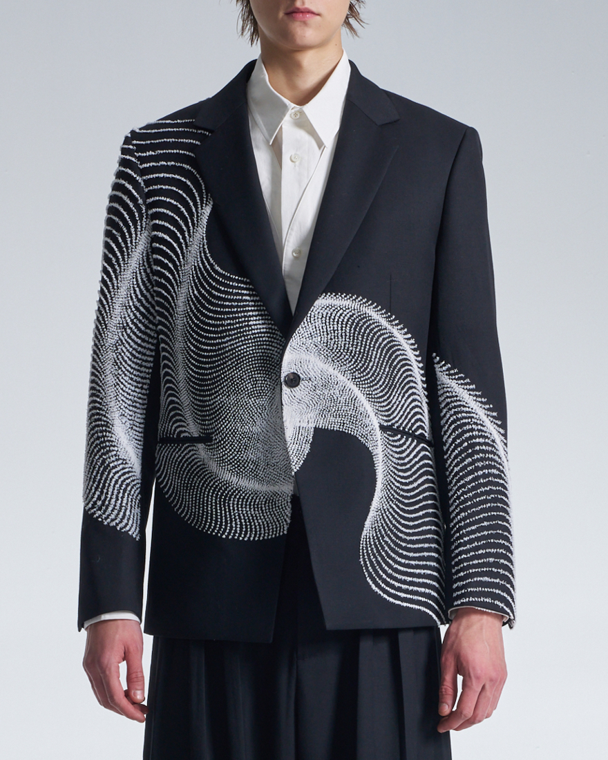 HARRISON WONG Fall Winter 2025-26 MENSWEAR Wool Blazer With Wavy