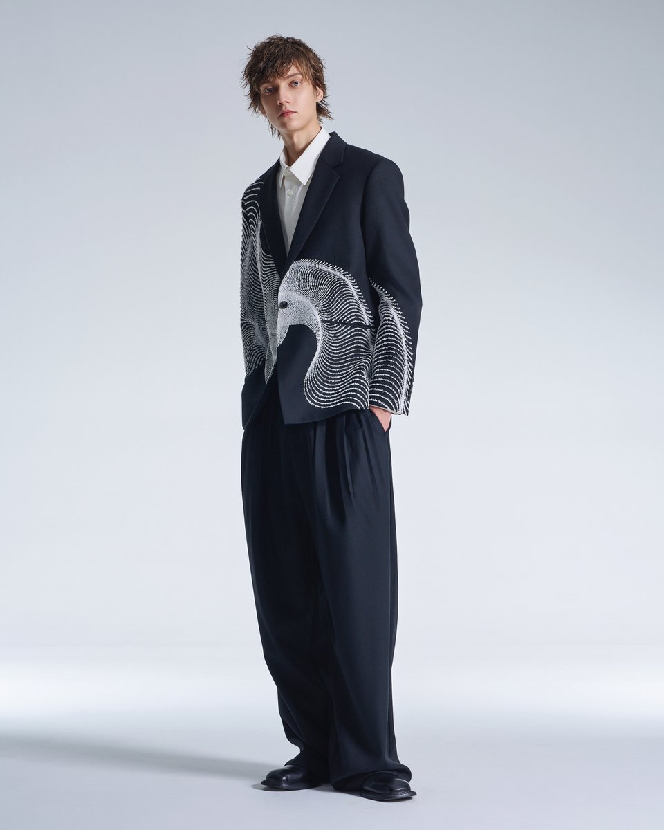 HARRISON WONG Fall Winter 2025-26 MENSWEAR Wool Blazer With Wavy