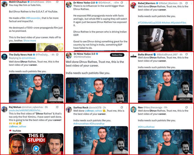 People still spending money to watch #Dhurandhar 

Dhruv Rathee spending money on X to save his ijjat on YouTube 🤡 
Itna girela desperate 6kha hai maDRd 😒