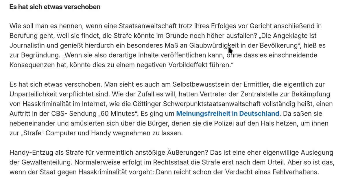 Vor dem #OLG Braunschweig wurde nach 4 Jahren Rechtsstreit die Beklagte freigesprochen. Laut Jan Fleischhauer Focus hatte d #Staatsanwaltschaft trotz Sieg in einer Vorinstanz eine höhere Strafe gefordert. Vielen ist nicht bewußt: einige Staatsvertreter bekämpfen Bürger #Lawfare
