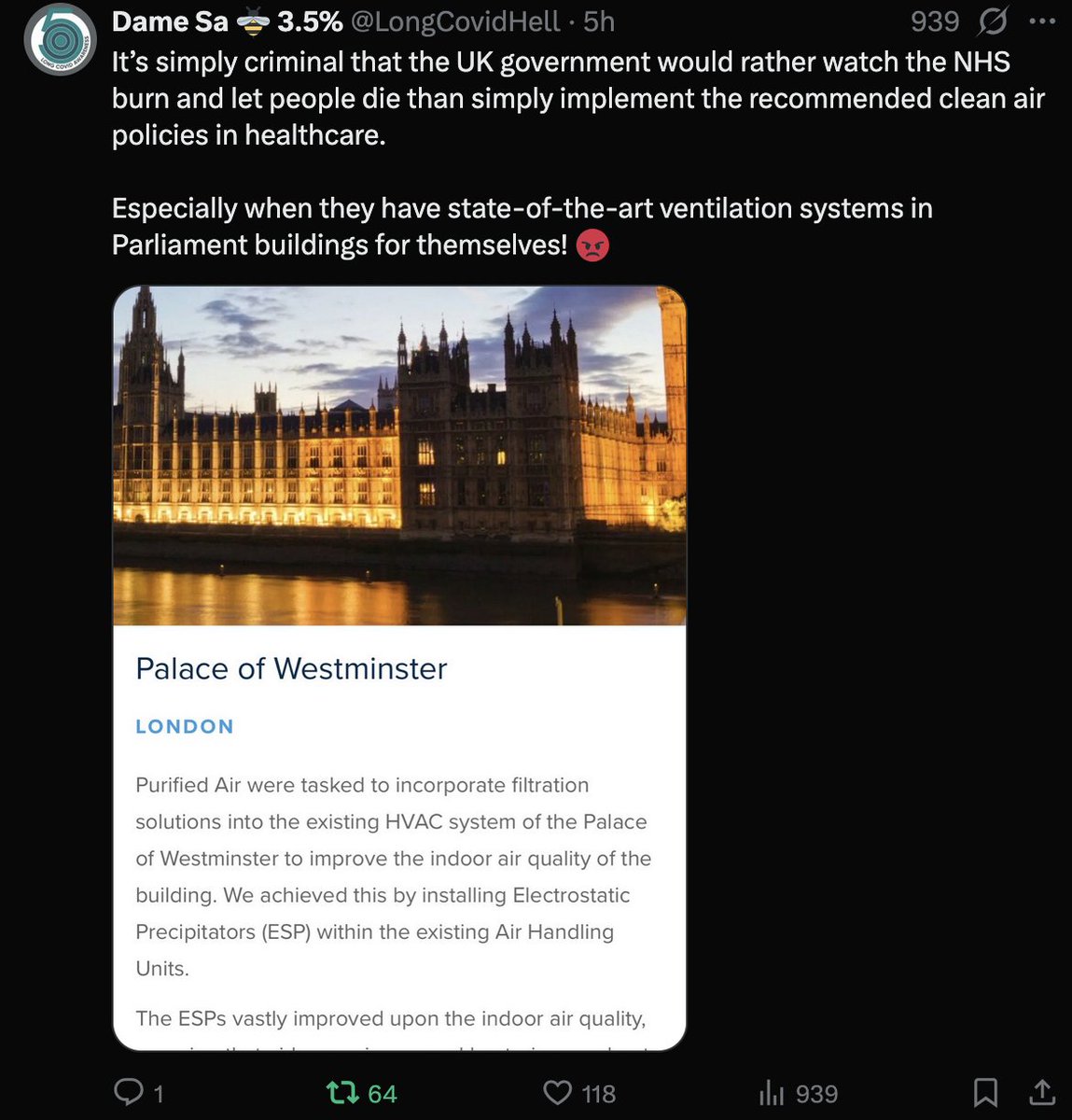 hugx4pets's tweet photo. @matthabusby @Telegraph something you could do Matt. Who authorised the spend on hepa filters for politicians, public health agencies, govt depts and parliament back in 2020? Did this come direct from Dido Harding budget or another from @hmtreasury ? https://t.co/8EekGnSKR5