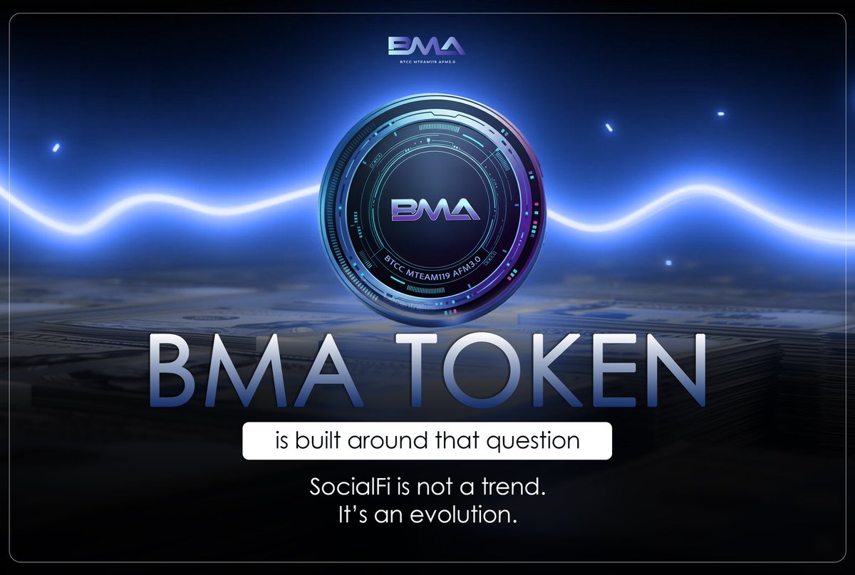 bmaofficial25's tweet image. A token shaped by a question that matters.

If social networks generate value,
who should truly benefit from it?

BMA Token is built around people, participation, and shared growth.
SocialFi isn’t a moment — it’s the next evolution.

#SocialFi #BMAToken #Web3Community