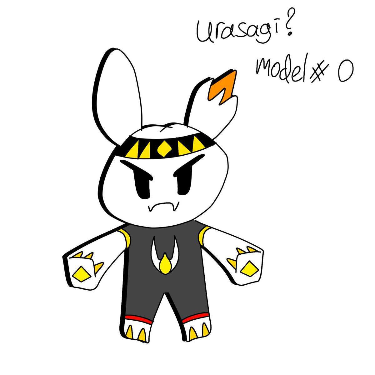 This is a crude drawing but... 

What do you think of my #urasagis first design??.... 👀

...idk I think it's cute....
#sagiarts #vtuber