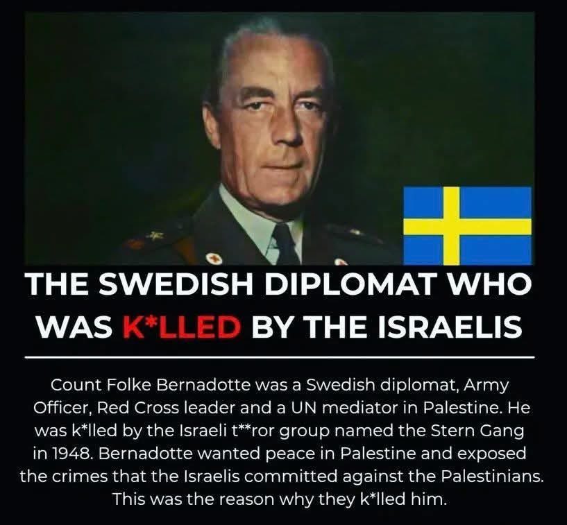 vill bara påminna om vem som mördade 
FOLKE BERNADOTTE