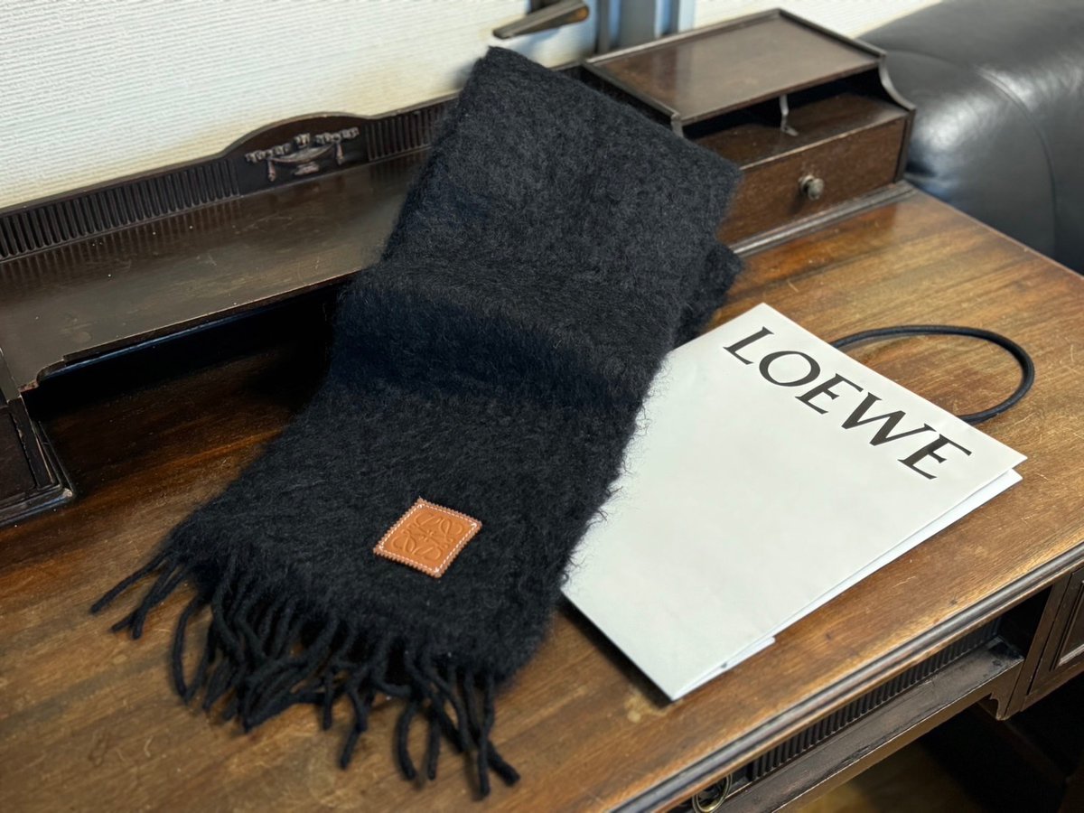 ロエベ ブラック マフラー LOEWE（ロエベ） レディース メンズ マフラー F655254X01 BLACK