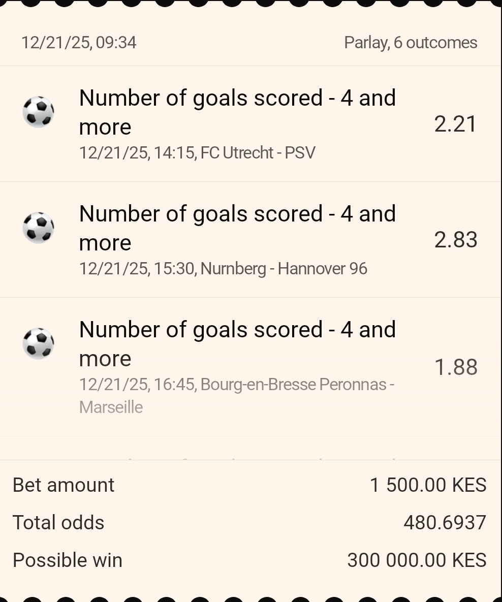 Ressy_an's tweet image. 4+ Goal range
480 odds. #IpoSiku

HARAKABET 🔴

Register: hblink.online/?serial=613303…
Use Promocode: IPOSIKU

Slip code: 2AW8S52T