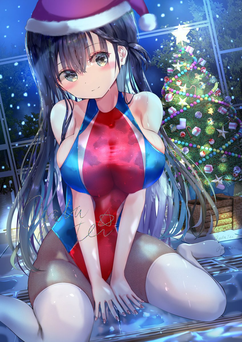 クリスマス競泳水着+タイツの幼馴染みさん 