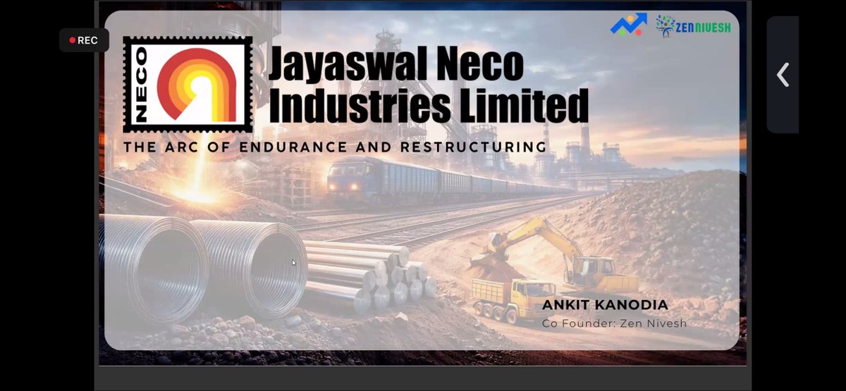 @ias_summit 的下一位演讲嘉宾:Ankit Kanodia @kanodiaankit12
公司名称:Jayaswal Neco Industries Ltd
行业:钢铁产品
市值:740.8亿卢比。
#IAS2025