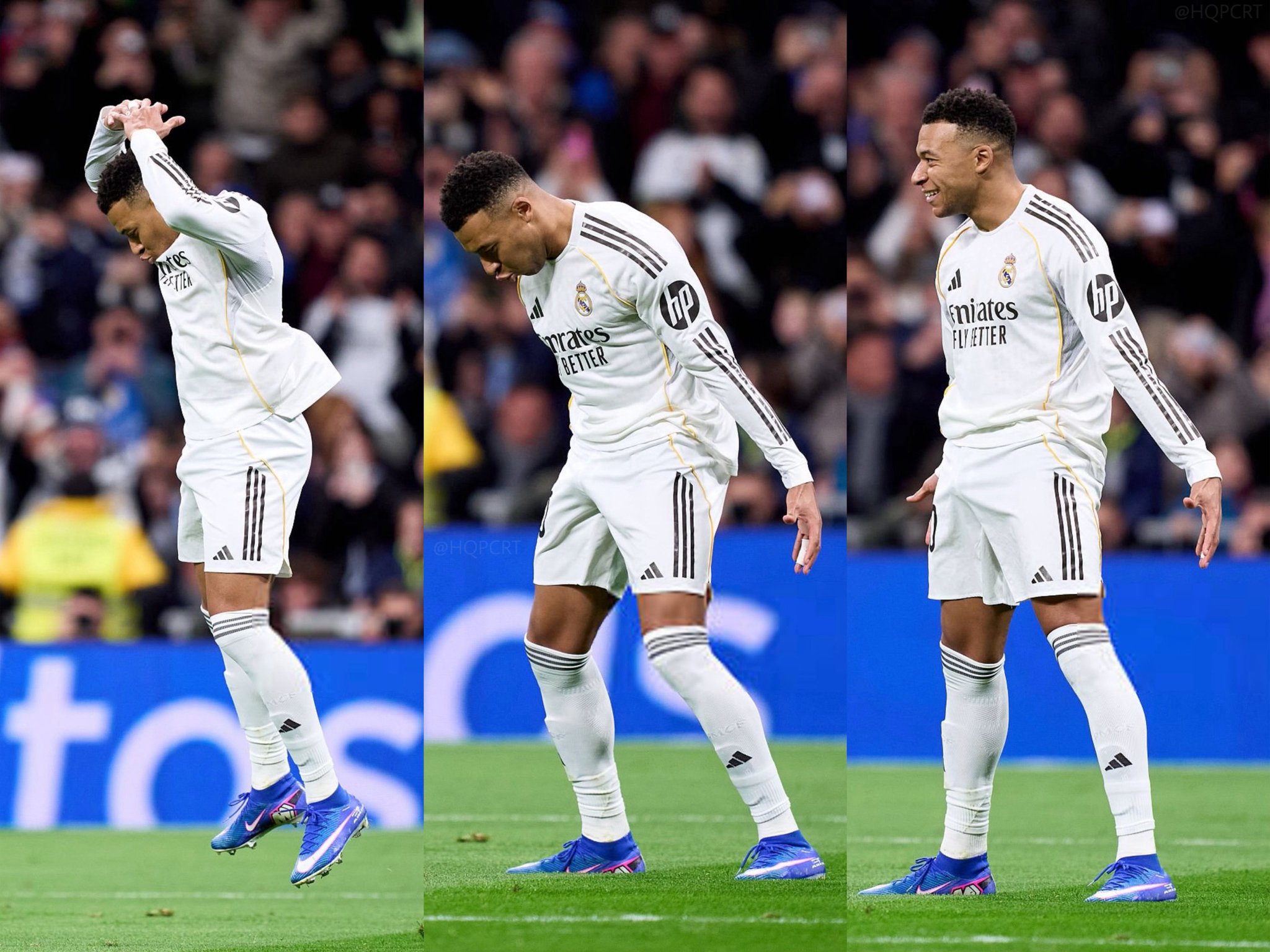 مبابي يحتفل على طريقة رونالدو بعد معادلة الرقم التاريخي لأسطورة #ريال_مدريد 