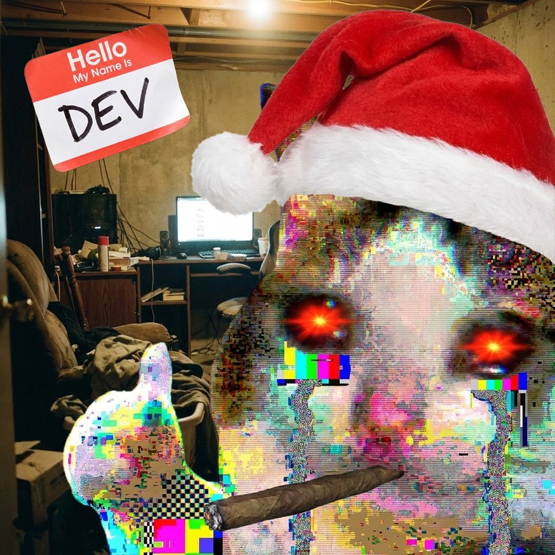 rektvapor's tweet photo. gm gm ok?

my glitchy ok cat is chilling in my mom's basement in the xmas vibes 🍁

if you haven't tried the pfp maker already, do it now ok?

https://t.co/MxGxwPe9XM https://t.co/aXy39LwLXr