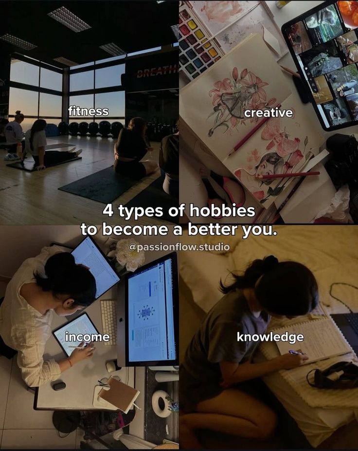 Lovandfear's tweet image. “4 types of hobbies to become a better you”