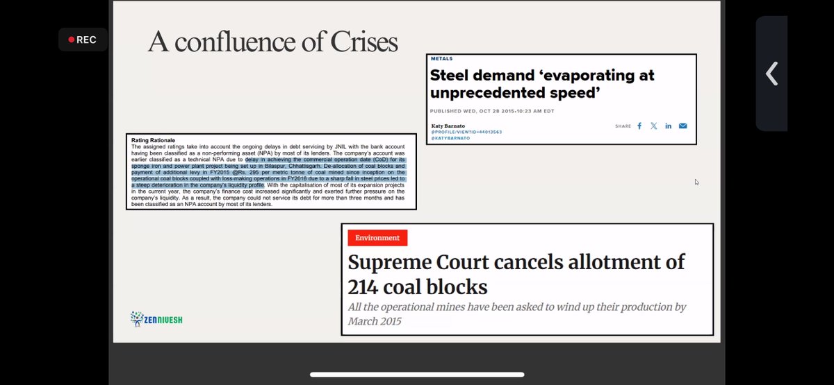 危机交汇
钢铁需求暴跌,煤炭区块被取消,电力和原材料成本飙升,偿债压力打破了原有模式。
到 2017 财年,银行违约金额达到 629.5 亿卢比。到 2020 财年,利息支出超过 80 亿卢比,导致损失达到约 150 亿卢比。