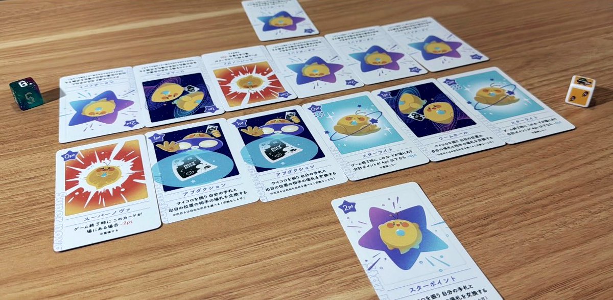 HitProjectV's tweet image. 【#HitVダイス】
プロトタイプ版、カード…届きました‼️
とても良いです(´▽｀*)✨✨

どうやら、
サイコロとカードを使って遊ぶそうです🎲