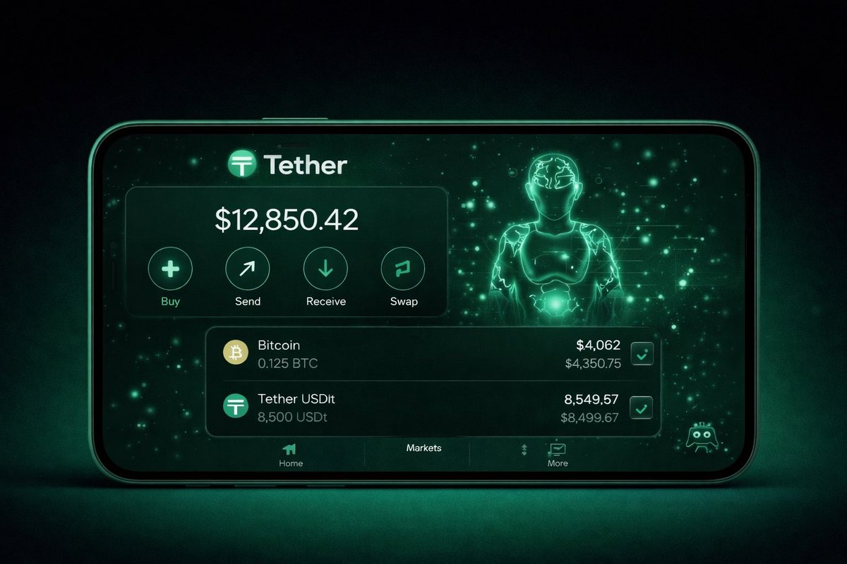 Tether is building an AI-powered self custody wallet. CEO @paoloardoino  revealed plans to hire for a new mobile wallet that blends Bitcoin and  stablecoins with on device AI. The product is being