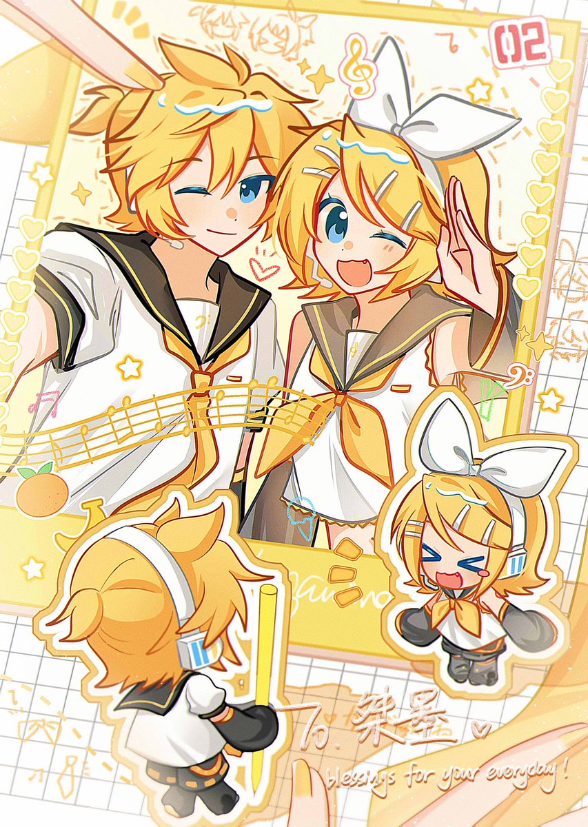 💛🧡💛🧡
#鏡音レン
#鏡音リン
#レンリン