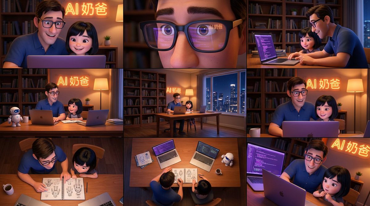 zstmfhy's tweet image. 04. 后面我又以此为基础生成了很多类似的照片，但发现无论我如何调整提示词，每次与每次之间生成的图的场景、人物都有一些差异，于是我碰到了第一个问题，一组照片如何保持人物、场景、光感的一致性？

找了很久，终于找到了解决方案，那就是九宫格照片

提示词：…