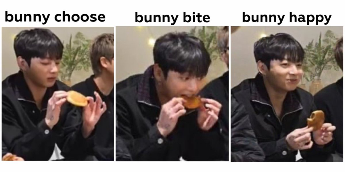 lolitavkoo's tweet image. look at his tiny bunny bite 😭