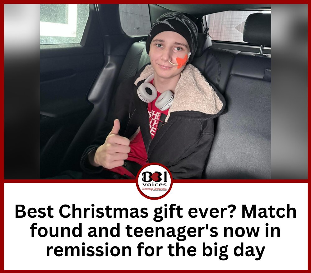 B31Voices's tweet image. #SundayCatchUp – Best Christmas gift ever? Match found and teenager's now in remission for the big day 

READ HERE:👉 bvoices.uk/4923ZEV   

-
#B31VoicesSupportingLocal 
#PositiveSWBrum  
#Birmingham 
#BirminghamUK 
#Bromsgrove
#leukaemia
#remission 
#bestchristmasgiftever