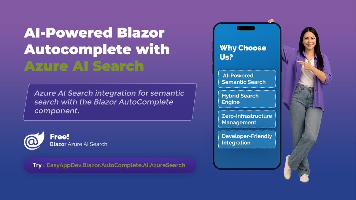ahmednur_twitte's tweet photo. Blazor Autocomplete, Elevated with Azure AI Search.

https://t.co/KiunmeUTu5

https://t.co/DEz4op38I3

#Blazor

#DotNet

#AzureAI

#SemanticSearch

#AIAutocomplete

#WebDevelopment

#DotNetDevelopers

#CSharp

#TechInnovation

#SoftwareDevelopment https://t.co/31DkC4Qom1