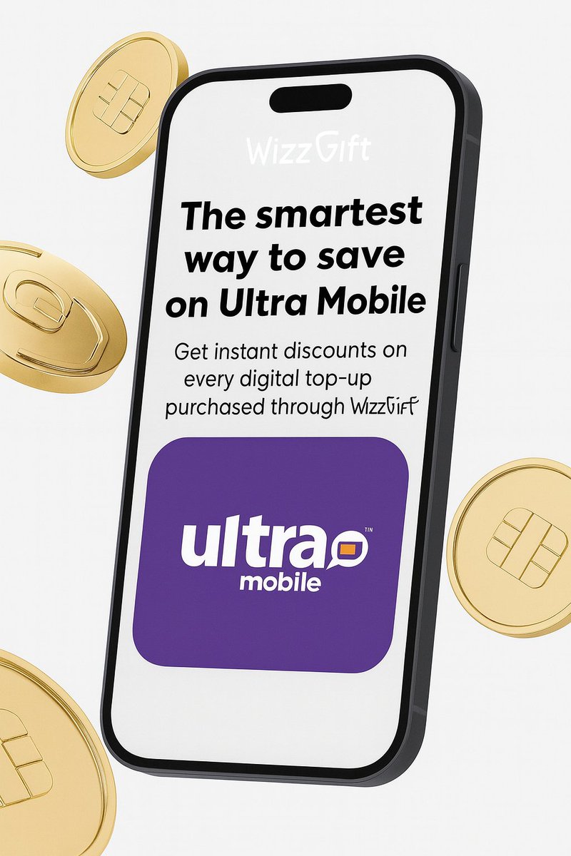 wizzgift's tweet image. Ultra Mobile top-ups, now with instant savings.📱💰
#UltraMobile #DigitalTopUp #SaveMore #MobileRewards