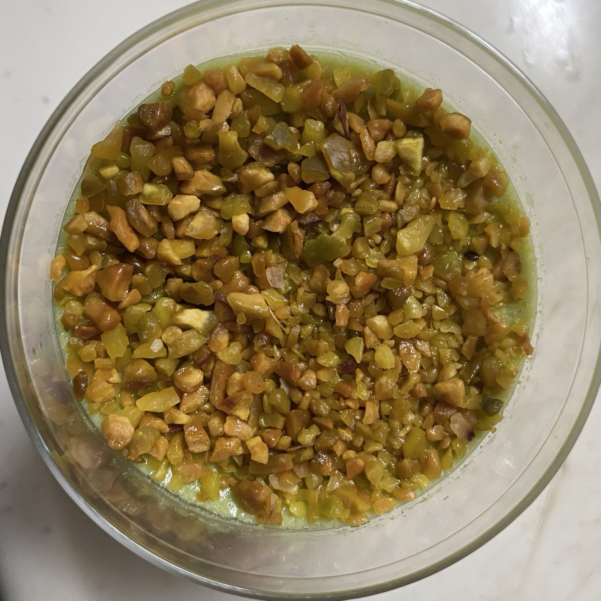 今からピスタチオのプリンを食べるから