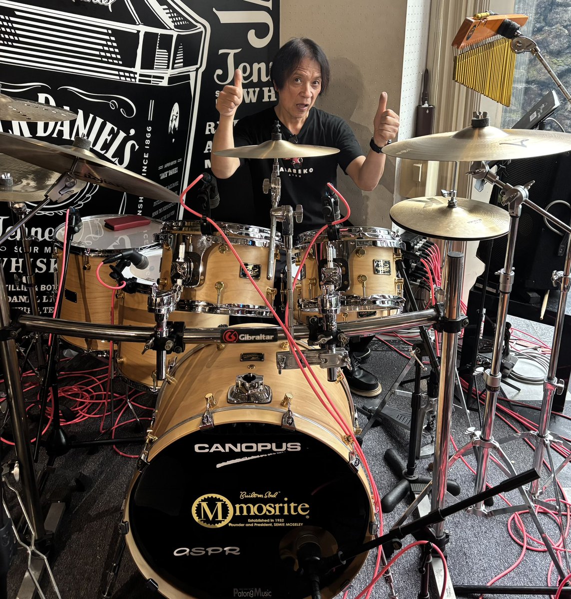 kotaro_drummer's tweet photo. セッティング&amp;リハーサル終了♪♪

楽しみます☆
宜しくお願いします☆

#canopusdrums   #aspr
#mosritecafe   #mosrites https://t.co/oO3zZX3Q6E