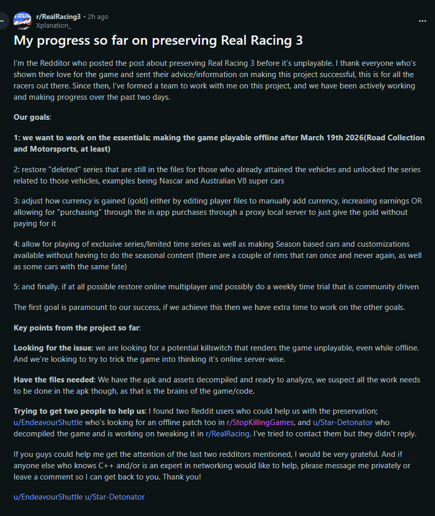 TheCanadianGTR's tweet image. A Real Racing 3 preservation mod is currently in development.

#RealRacing3 #RR3