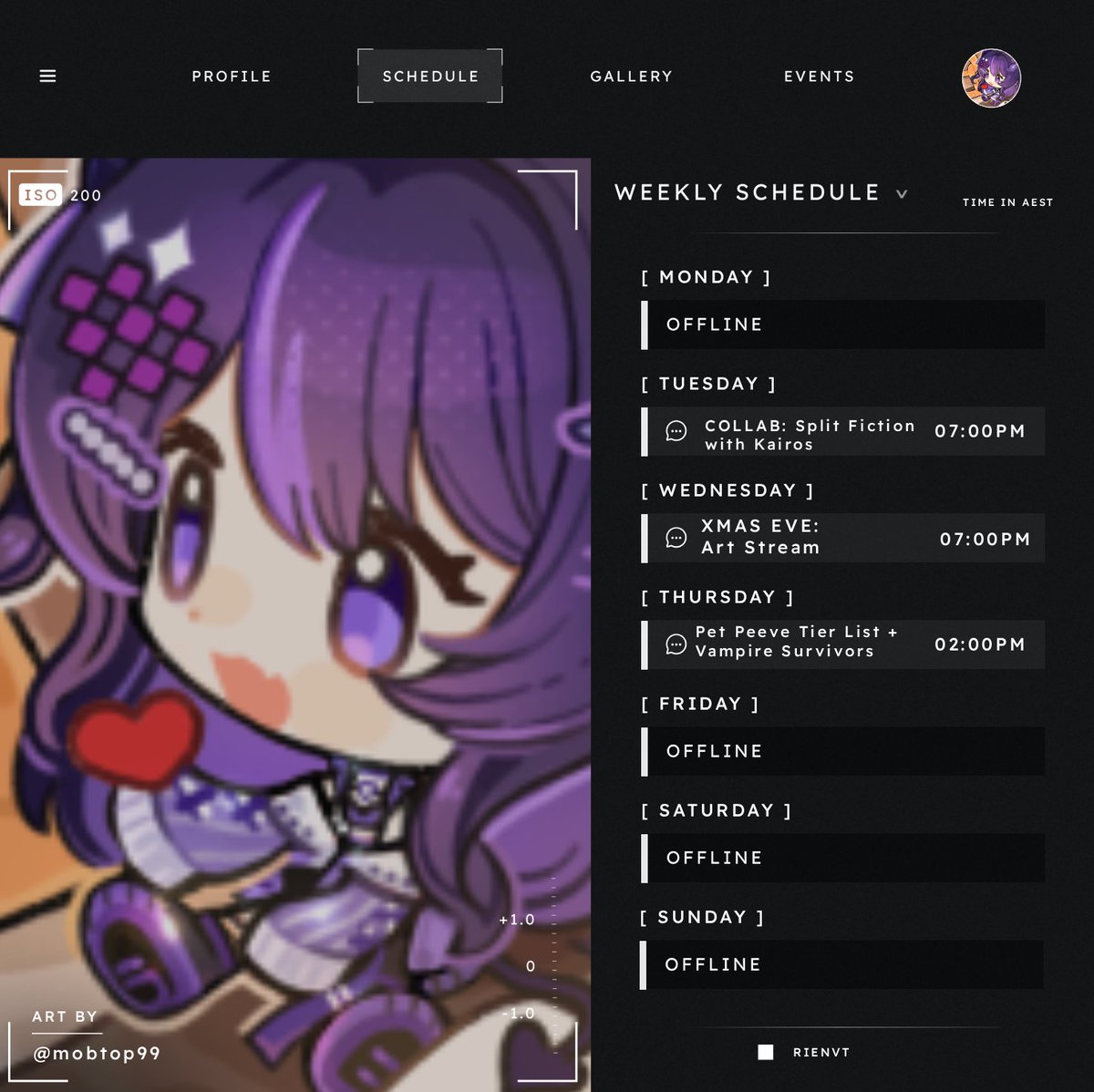 😈STREAM SCHEDULE 22/12 - 28/12 😈
-------------------- 
XMAS is nearby!!!! LET'S HANG OUT IN THE HOLIDAYS!!
-------------------- 
Links: twitch.tv/rienvt 
#streamschedule #Vtuber #vtuberen #rienvt