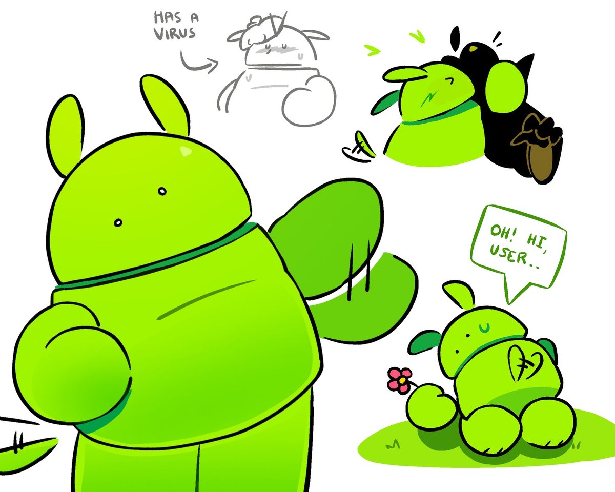 _sorbetlitteral's tweet image. okay fine here's more #bugdroid #art