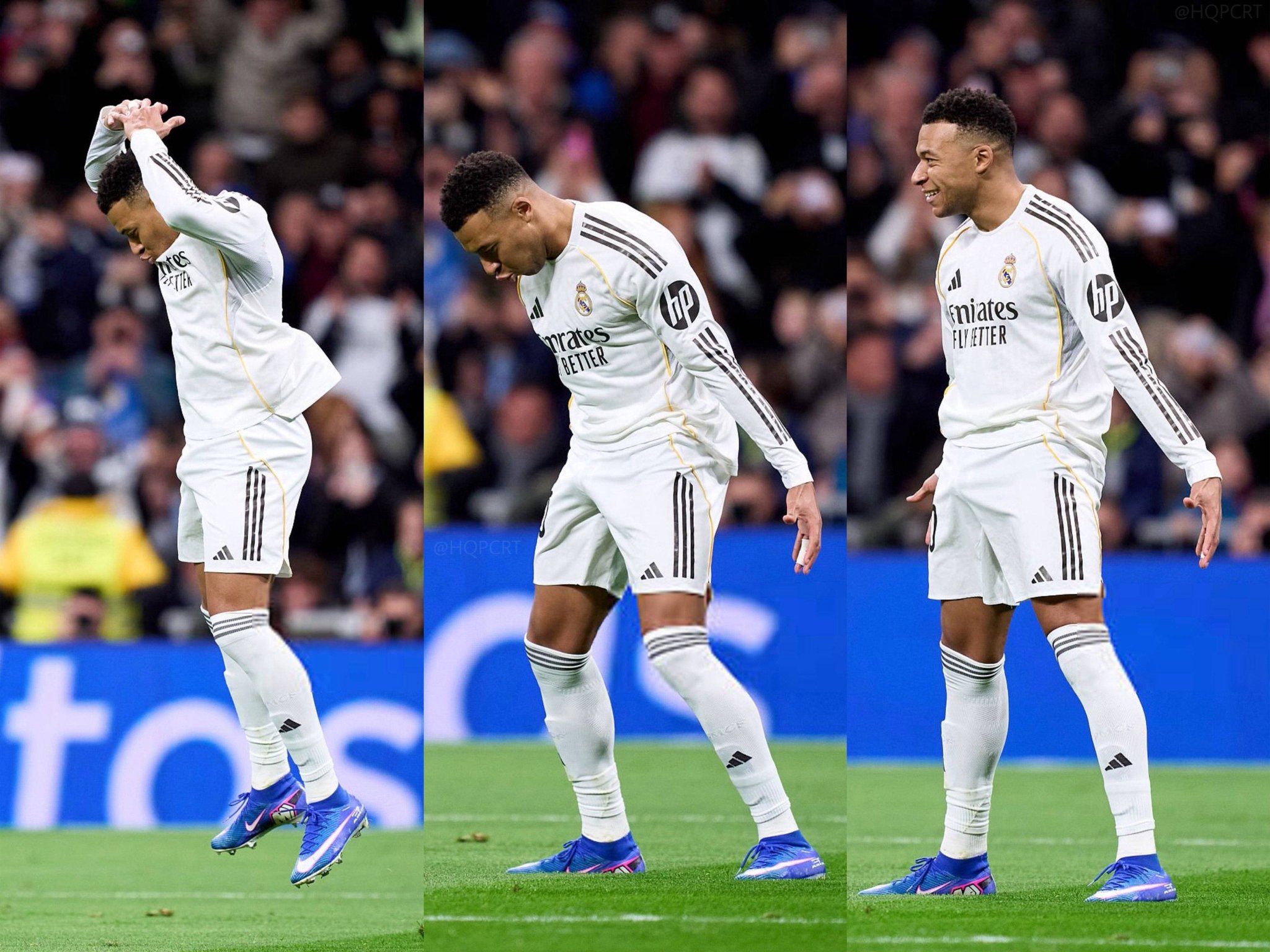 مبابي يحتفل على طريقة رونالدو بعد معادلة الرقم التاريخي لأسطورة #ريال_مدريد 