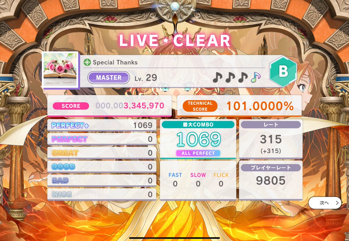 Special Thanks ALL PERFECT+！！！！！ 初見！！！！！！！！