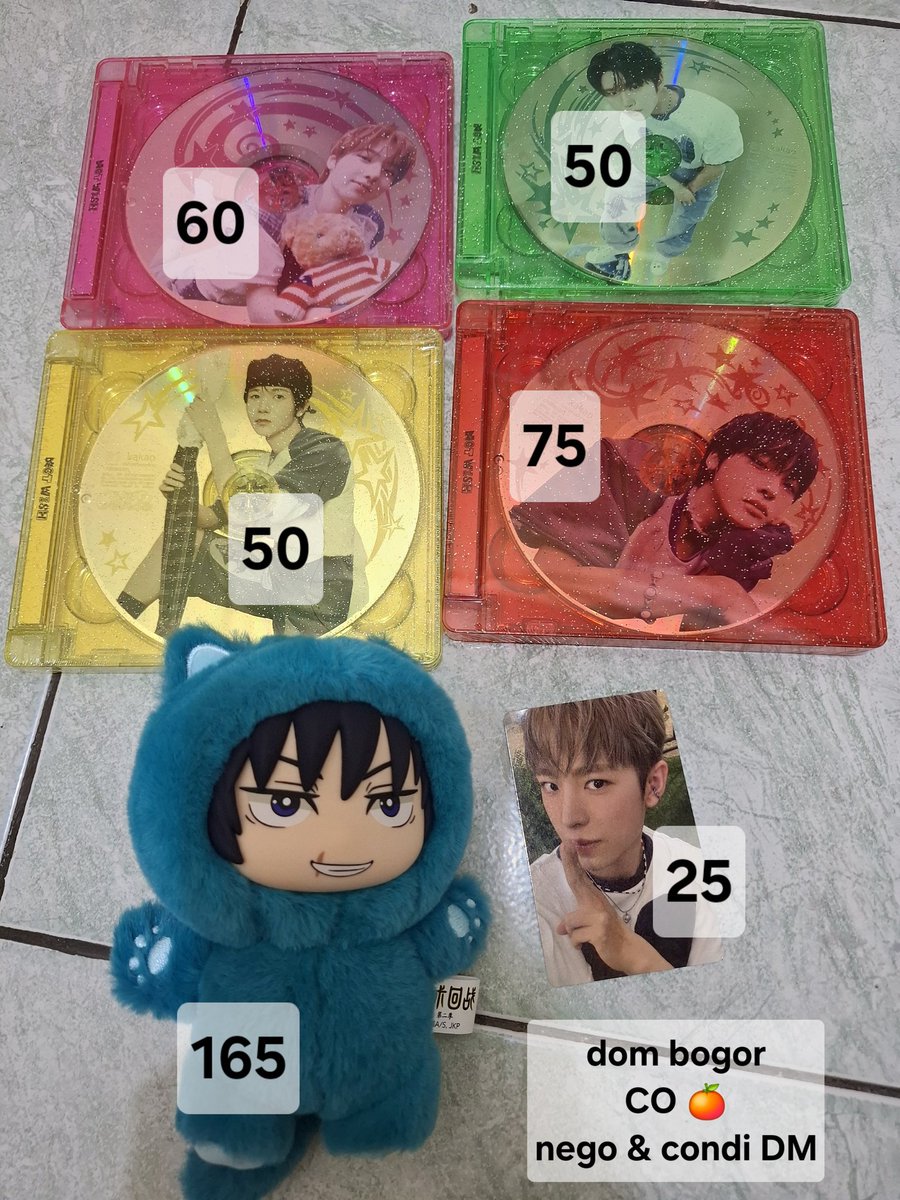 springwinter04's tweet image. WTS album NCT Wish Color Jewel Case &amp;amp; Toji JJK doll
📍 Bogor
CO 🍊 (exc admin)
Nego &amp;amp; condi DM

#NCTWISH #sion #riku #yushi #jaehee #ryo #sakuya #JujutsuKaisen
#Jjk #TojiFushiguro