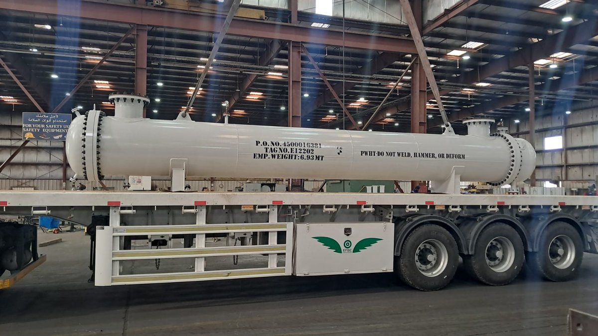 GaswaAl's tweet photo. Another Successful Delivery of a Shell &amp; Tube Heat Exchanger – Emergency Requirement Full compliance with ASME Sec. VIII Div.1 Certification: U-Stamp &amp; NB Registration Completed in just 7 ~8 weeks under urgent delivery conditions https://t.co/tFWmZc8eMB https://t.co/spSzOQBqMn