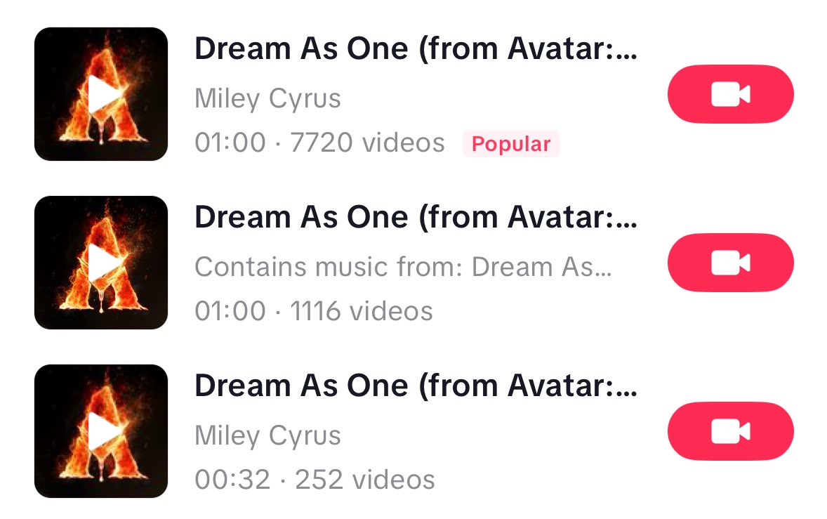 MCNewsSource's tweet image. “Dream As One” is officially listed as popular on TikTok, being used in over 7k posts!