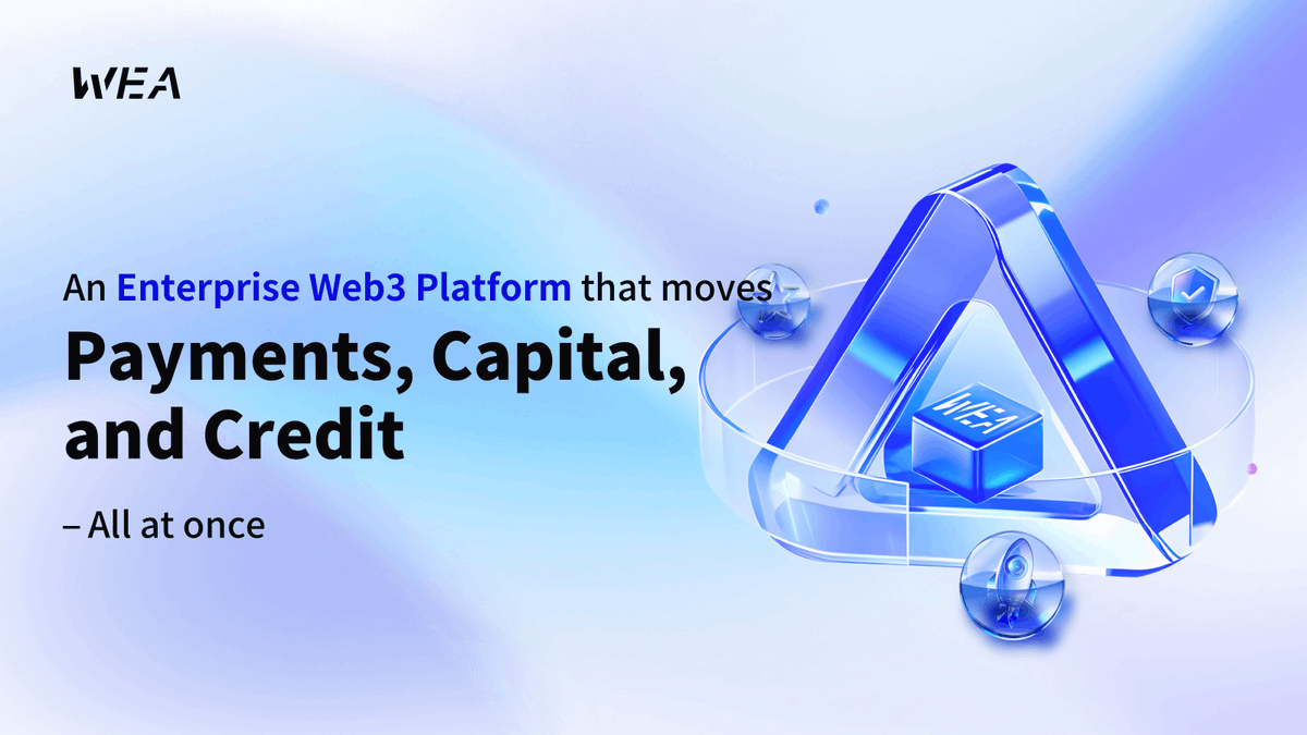 WEAJapan's tweet image. 🎉 We’re excited to officially introduce WEA.
WEA is an enterprise Web3 platform that moves Payments, Capital, and Credit — all at once, building Web3 payment infrastructure for the real economy.
⚡️A trusted payment network powered by @netx_world technology.

🔐 Payment-Grade