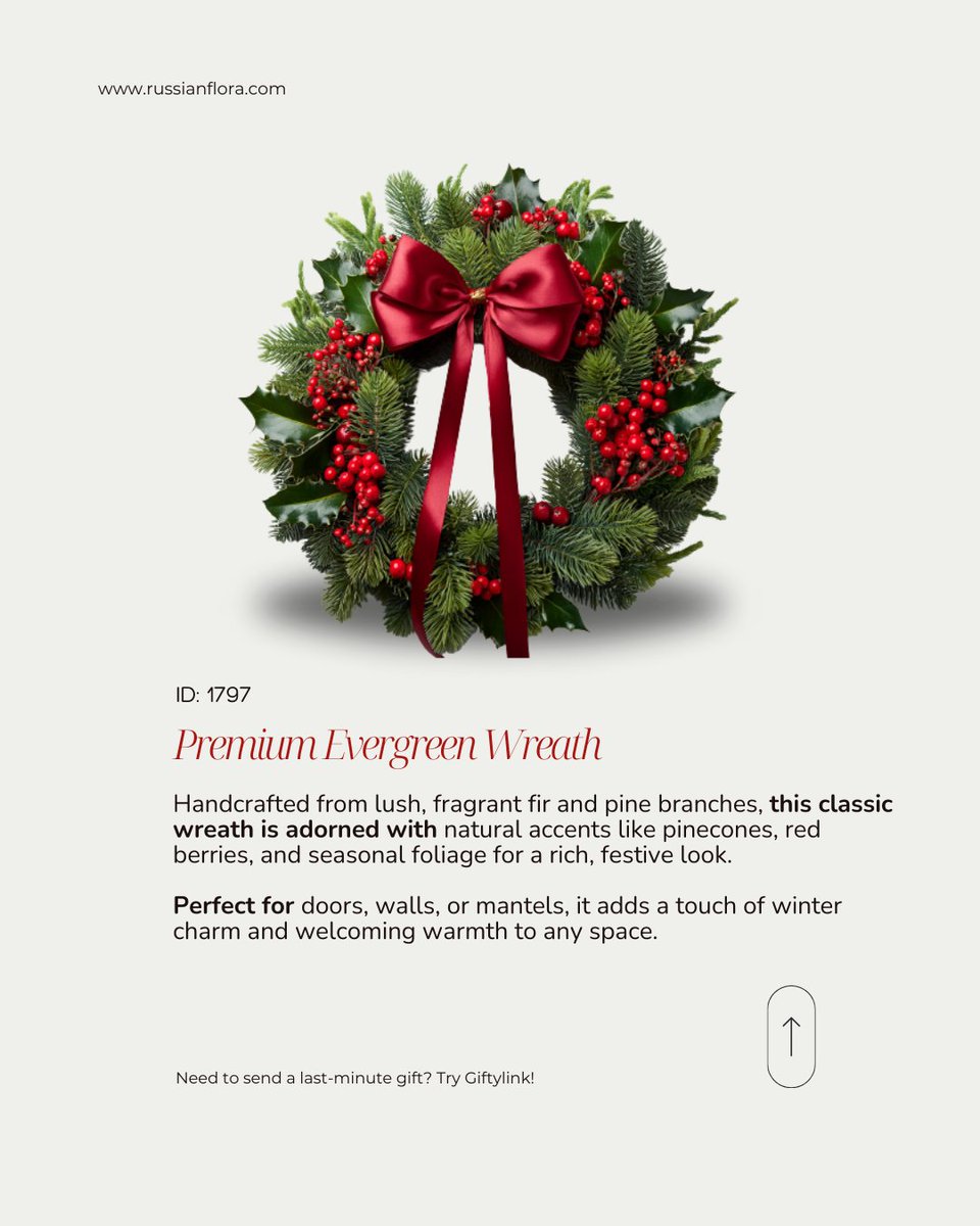 russianflora's tweet image. Bring timeless holiday elegance to your home with the Premium Evergreen Wreath. 🎄

 👉 hubs.li/Q03W6MML0

#ChristmasFlowers #TimelessGifts #RussianFlora