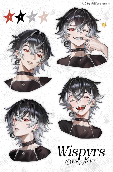 Closeup of the 4 expressions!!