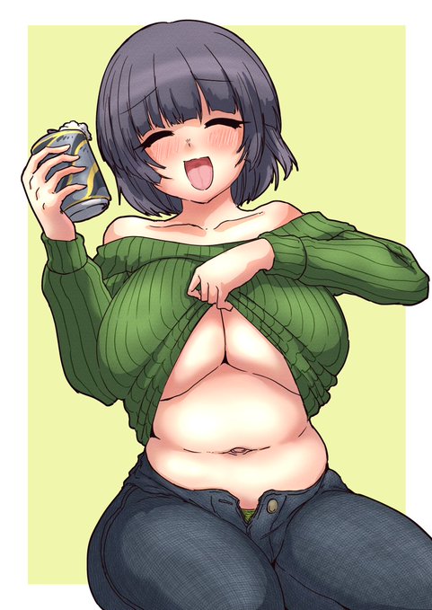 今日の日課は上着たくし上げお腹ぽっちゃり部セイカさんです