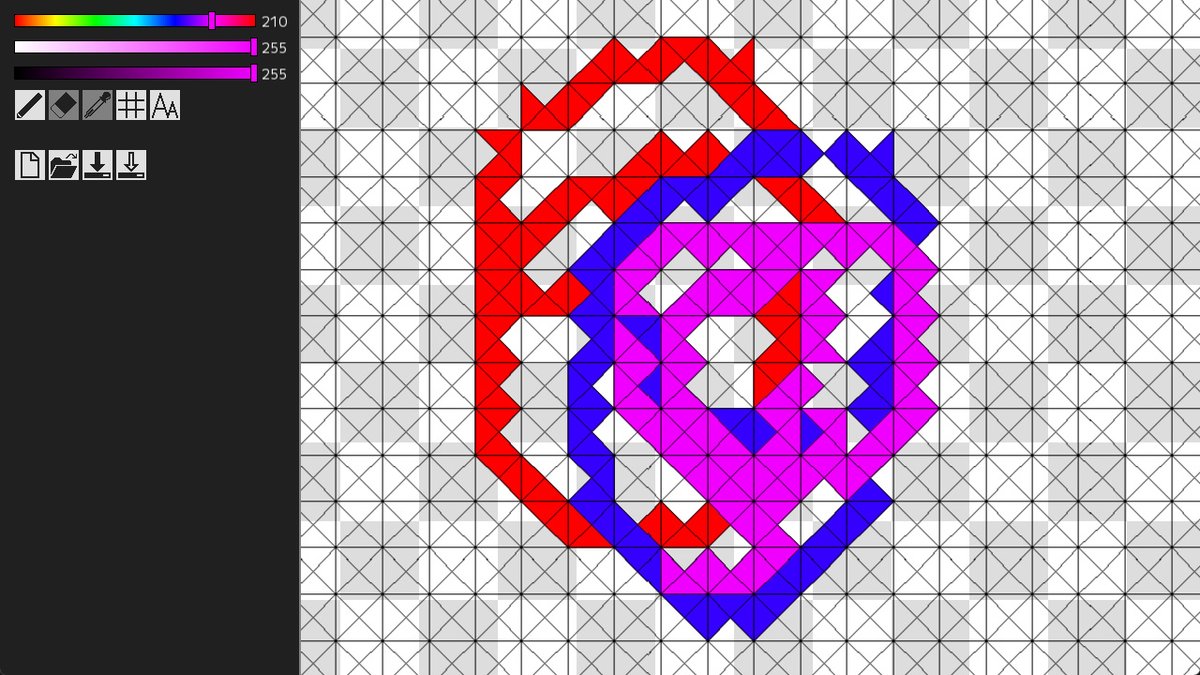 久々にお絵描きソフト作ってる
正方形4分割したグリッドだからこれは使いやすそう