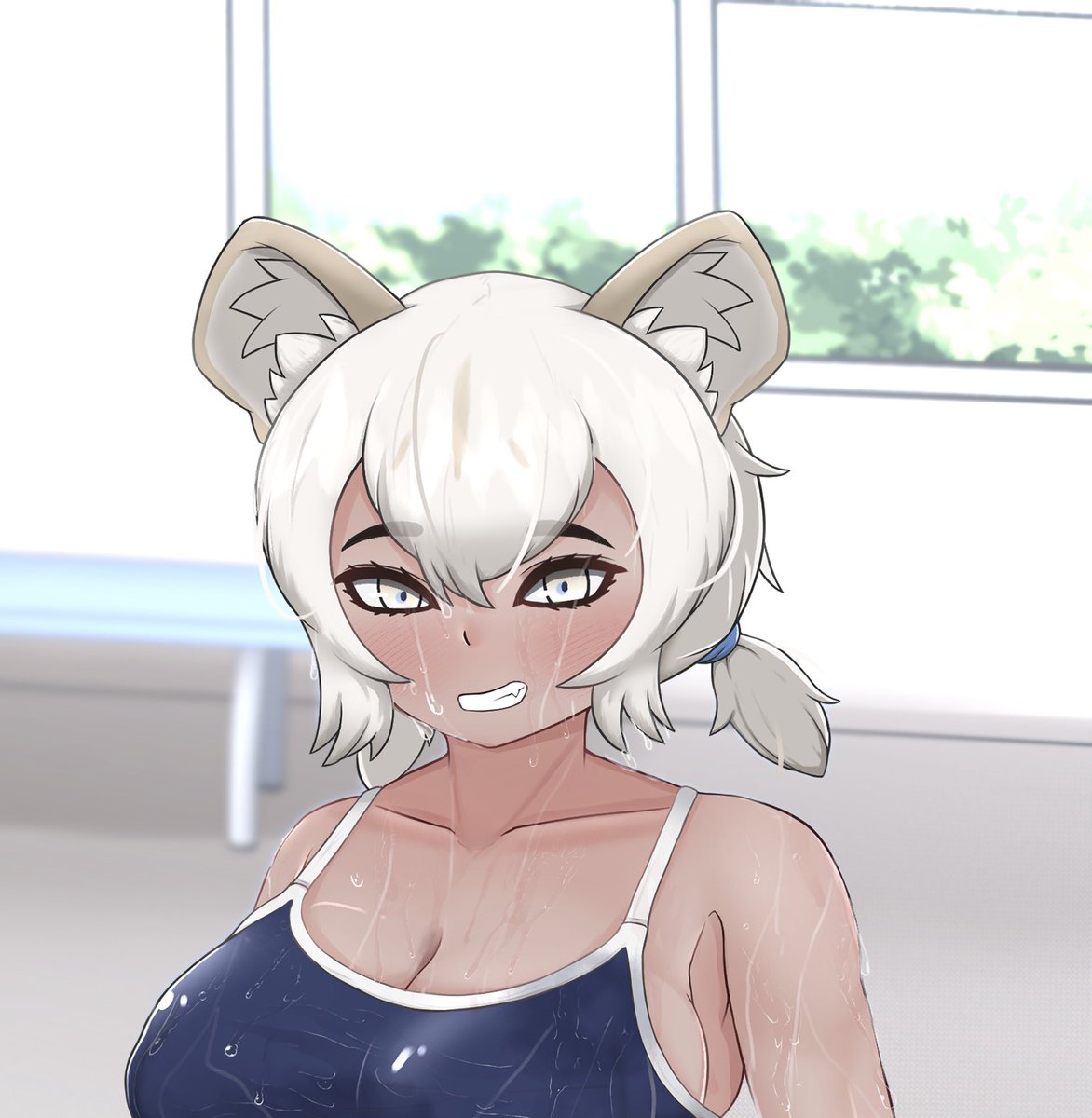 拙作ながら【けもフレスク水合同】にトランスバールライオンのイラスト1Pで参加しました。
けもフレスク水合同は総勢109名で超ボリューミー、概ねスク水図録みたいなところあります。お手元に1冊いかがでしょうか?
よろしくお願いします。🩱 