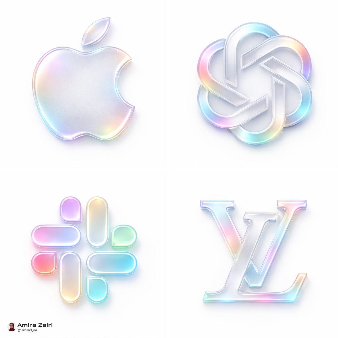 Frosted glass logos