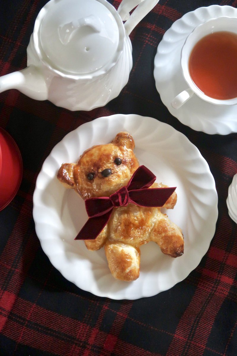 今年の息子が作ってくれたクリスマスプレゼントはくまのアップルパイ。