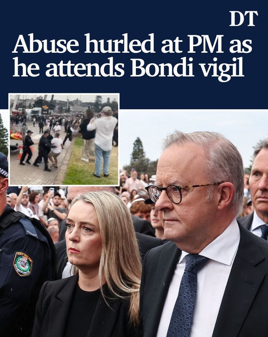 dailytelegraph's tweet image. Sydney’s furious Jewish community bared their anger at Anthony Albanese on Sunday night. 
FOLLOW LIVE: bit.ly/4qfXwNn