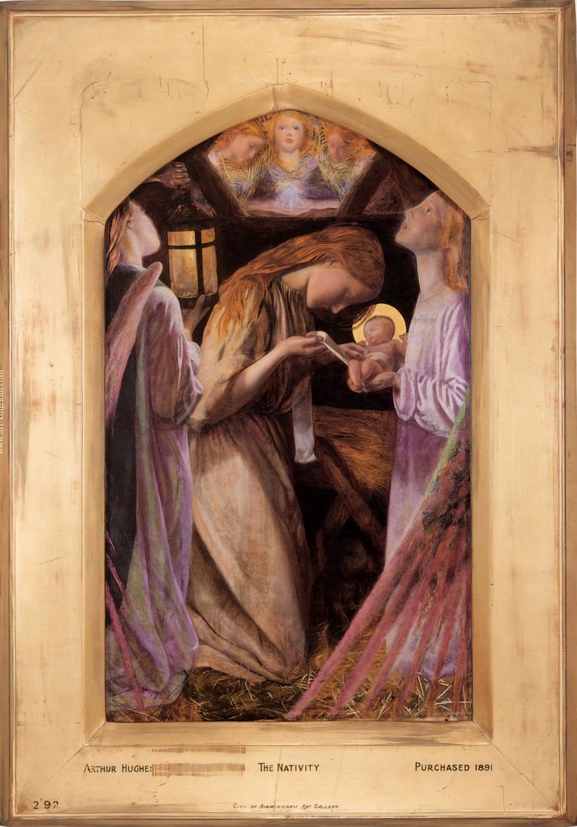 solas_na_greine's tweet image. Arthur Hughes, The Nativity, c.1858