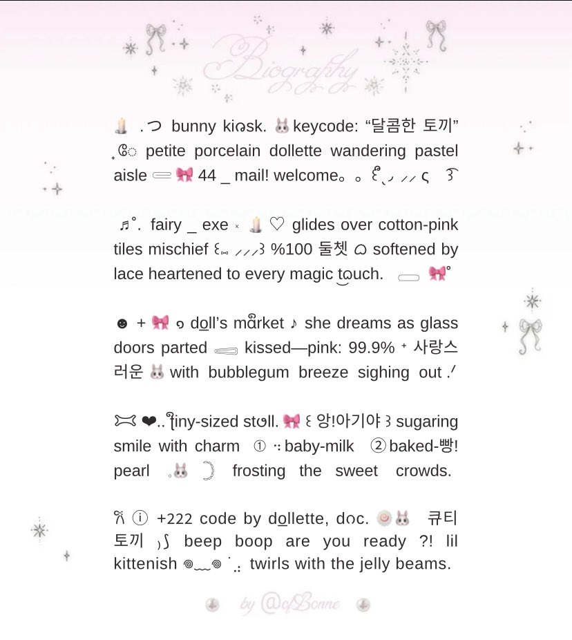 OfBonne's tweet image. ⠀
⠀⠀⠀⠀❤︎⠀𓂂⠀a⠀repost⠀would⠀be⠀lovely
⠀⠀⠀⠀swipe⠀cutest __ core⠀biographies
⠀⠀⠀⠀for⠀4.000⠀つかむ⠀⑅⠀check⠀ALT.
⠀⠀⠀⠀•• ┈┈⠀୨୧⠀#zonauang⠀#zonaba
⠀⠀⠀⠀⠀⠀⠀⠀⠀⠀⠀⠀︶⊹︶︶︶︶︶︶⊹︶
⠀