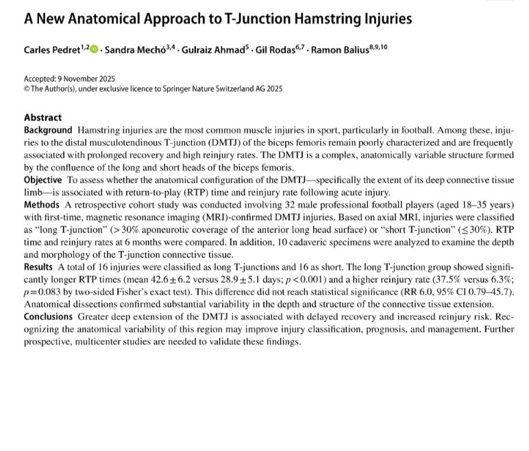 TheFootballPhys's tweet image. ⚽🤕 A New Anatomical Approach to T-Junction Hamstring Injuries

link.springer.com/epdf/10.1007/s…