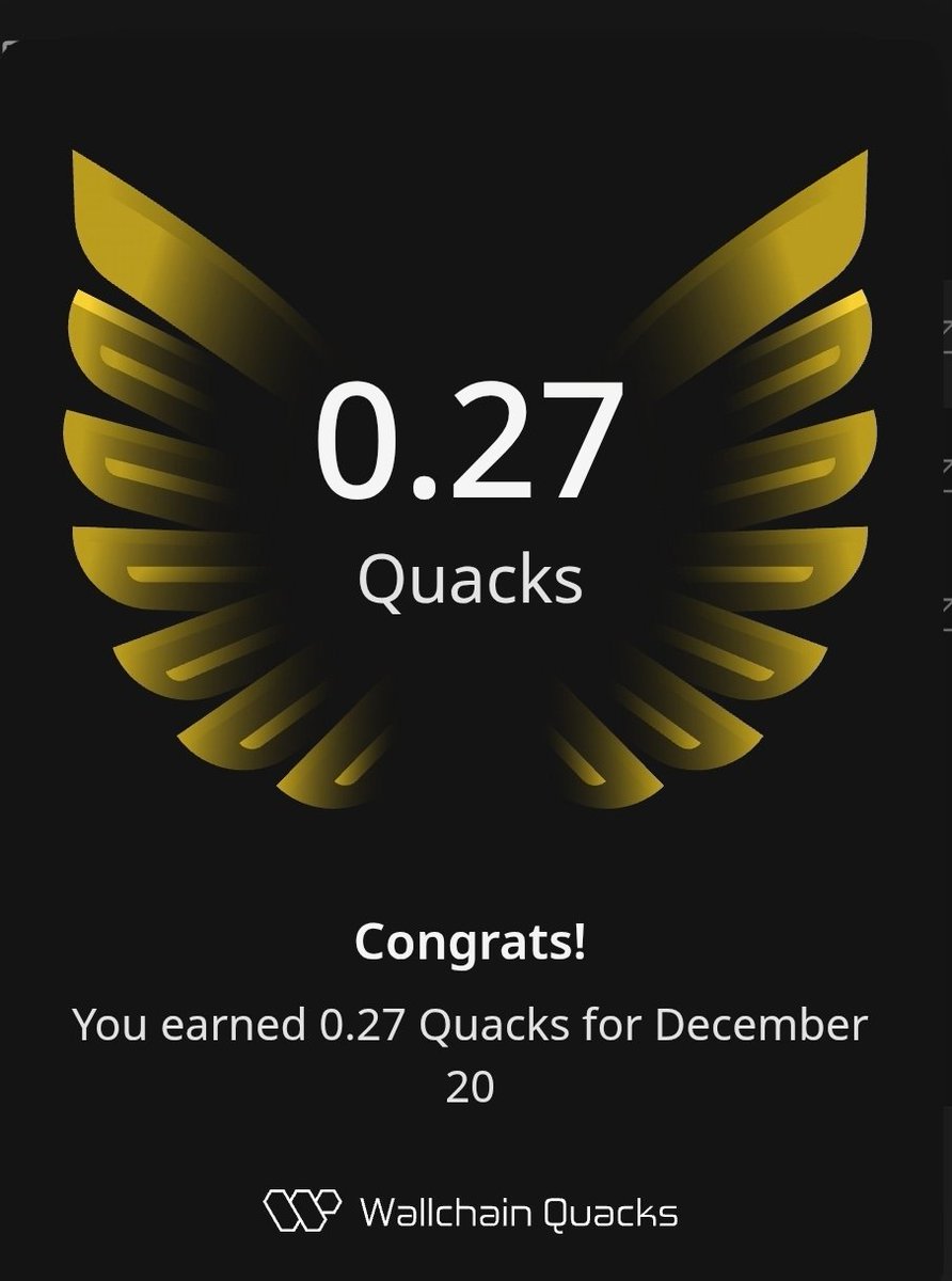 Ok, who took all the Wuacks yesterday ? 

I just earned 0.27 Quacks on <a href="/wallchain/">Wallchain Quacks</a> in one day 🦆

Not so much, but it's atleast some Quack 🤷‍♂️🦆

Quack on 💪