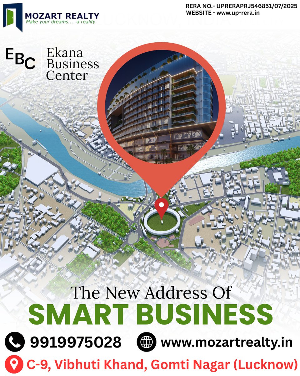 MozartRealty's tweet photo. Ekana Business Centre - Lucknow✨
Investment From ₹55 Lakh in Ekana Sportz City. 
Call Now:- +91- 99199 75028
Web:- https://t.co/0V6W6scE3L
#EkanaBusiness #MozartRealty #LucknowRealEstate #CommercialProperty #Lucknow #Ekanalko #BuyNow https://t.co/qY2JbcAv2h